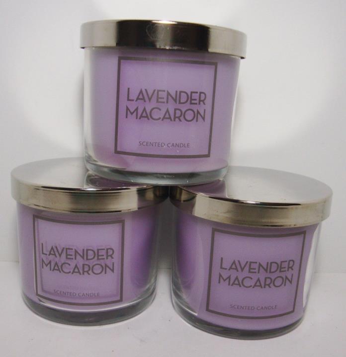 Bath & Body Works Lavender Macaron 4 Oz Candle Lot Of 3