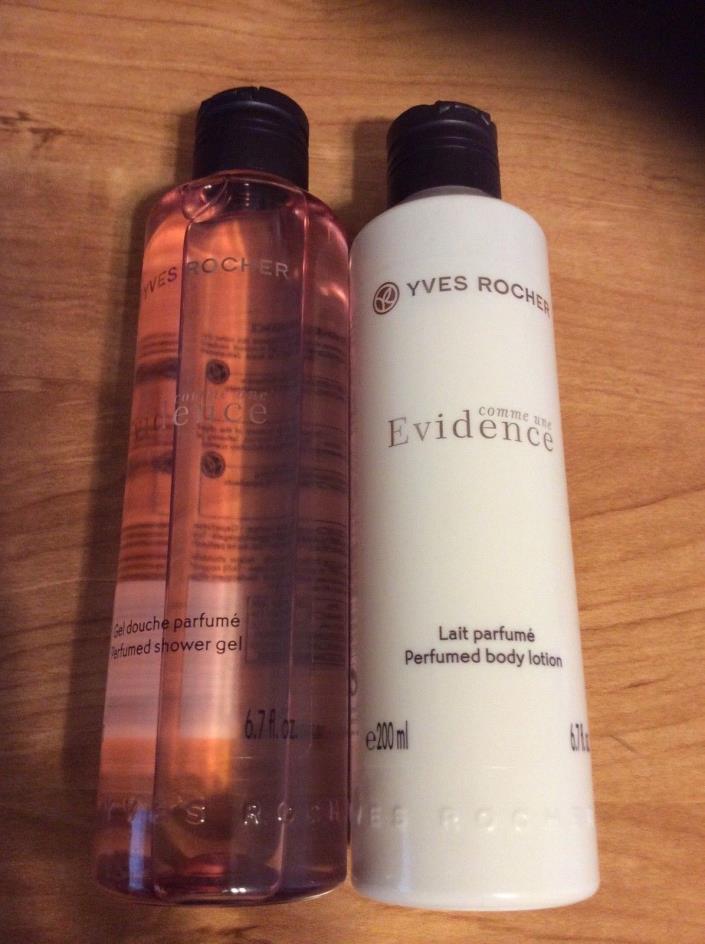 LOT of Comme une Evidence shower gel&body lotion by Yves Rocher New 6.7 oz each