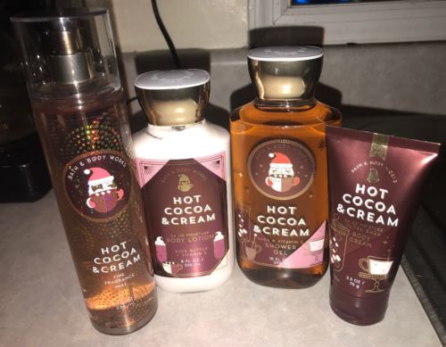 BATH AND BODY WORKS  HOT COCOA & CREAM Set Of 4