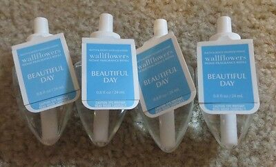 Bath and Body Works Wallflowers Plug-In Refills Lot of 4 BEAUTIFUL DAY