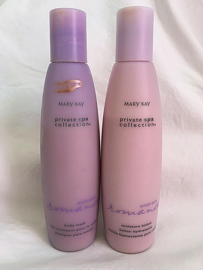 Mary Kay Private Spa Collection Body Wash Lotion Embrace Romance Partial 7.75 Oz