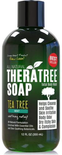 TheraTree Tea Tree Oil Soap with Neem Oil - 12oz - Helps Skin Irritation, Body