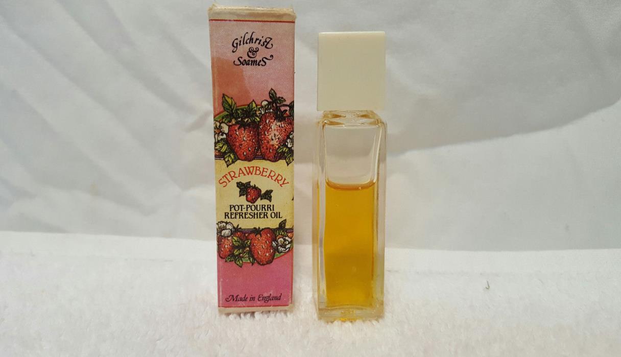 Vintage 1984 Gilchrist & Soames Strawberry Potpourri Oil 8 ml With Original Box