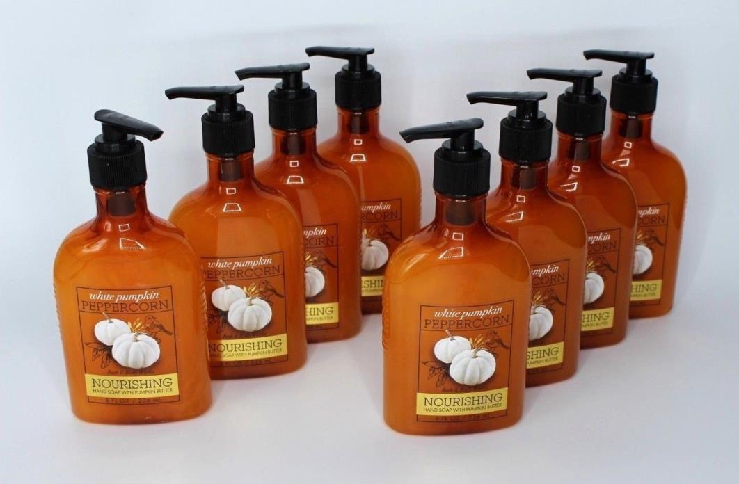 8 Bath & Body Works White Peppercorn Pumpkin Nourishing Hand Soap Pumpkin Butter