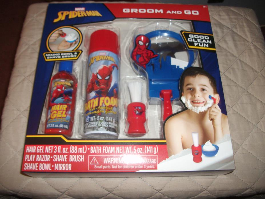 Marvel Ultimate Spider-Man Groom and Go Bath Gift Set 5 piece Set Kids Razor NEW