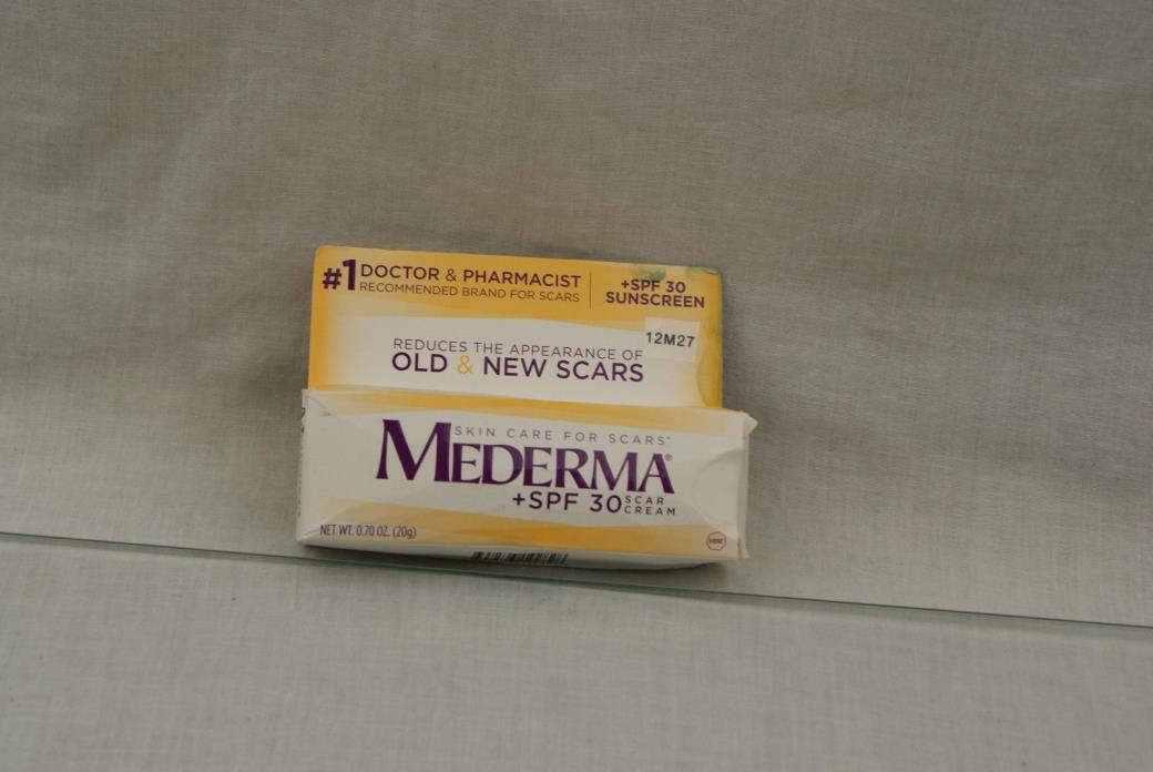 New Mederma Scar Cream Plus SPF 30 .70oz EXP  06/2018 12M27