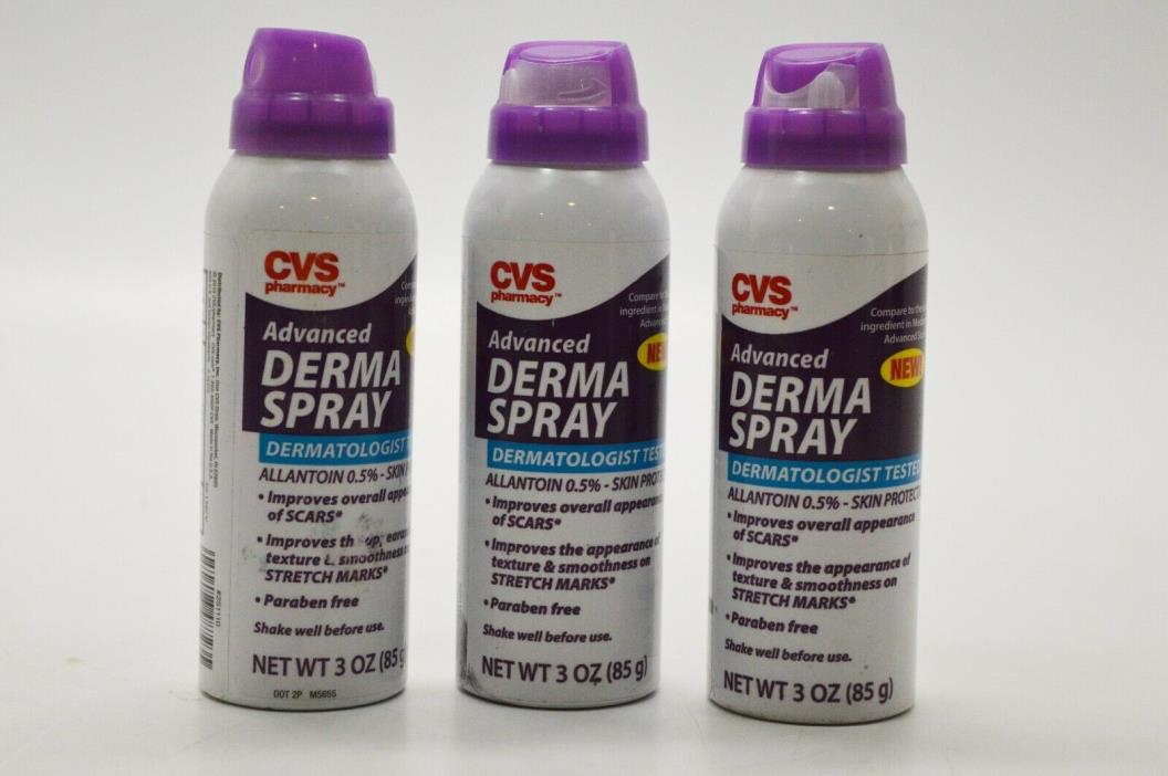 Pack of 3 Advanced Derma Spray 3 oz Comp Mederma Advanced Scar Gel Ingredients