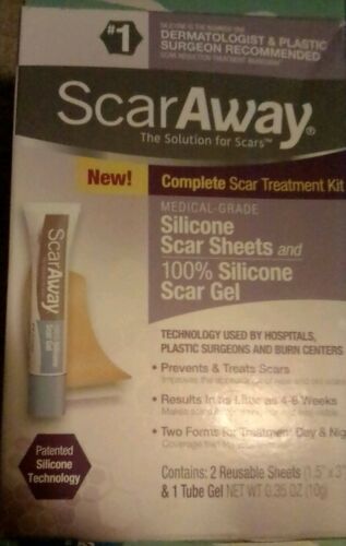 ScarAway The Solution For Scares Exp 2020 Cont: 2 Reusable Sheets And 1 Tube Gel