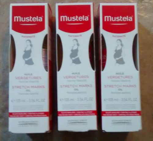 Mustela Stretch Marks Prevention Cream Lotion LOT OF  3 x 3.54 oz each Maternity