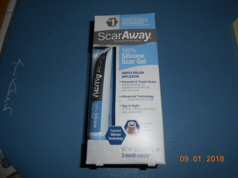 Scar Away 100% Silicone Scar Gel .35 Oz New In Box