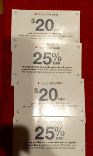 Macys Coupons 4 See Pictures Expire June 2, 2019