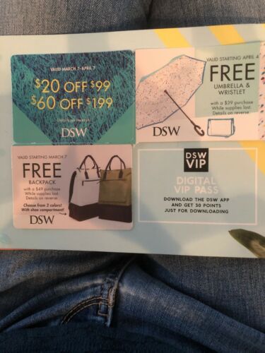 3 DSW Coupons: $20 Off $99, $60 Off $199, Backpack & Bracket + No Cost Mailing
