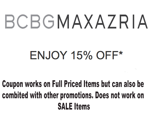 BCBG 15% Off Purchase Coupon - Exp 2/9/18