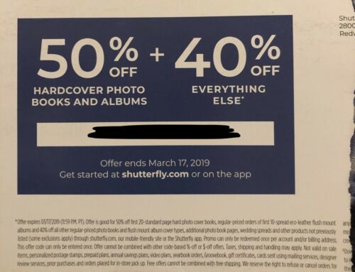 SHUTTERFLY Coupon 50% Off Hardcover Photo Books And Albums, 40% Everything Else