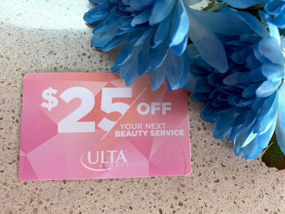 Ulta $25 Off any Beauty Services Gift Card Expires 12/19