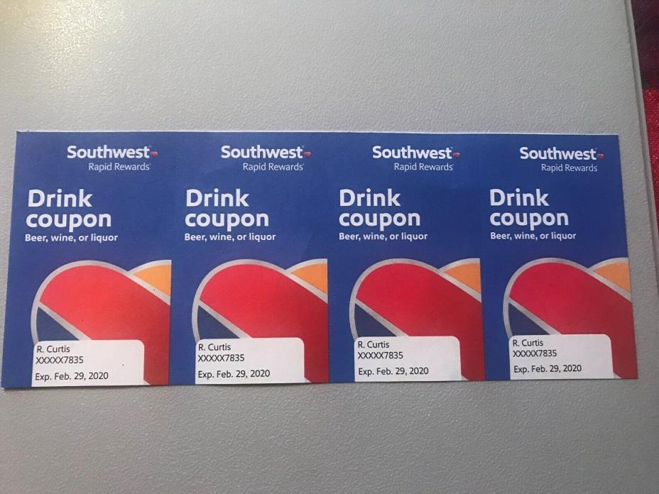 Southwest Air Drink Coupons