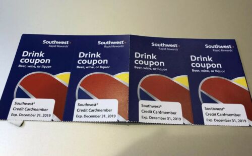 4 Southwest Drink Tickets Expire 12/31/19