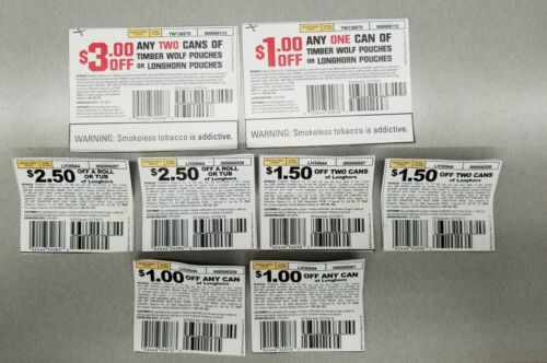 Longhorn Smokeless Tobacco coupons- $14 total savings