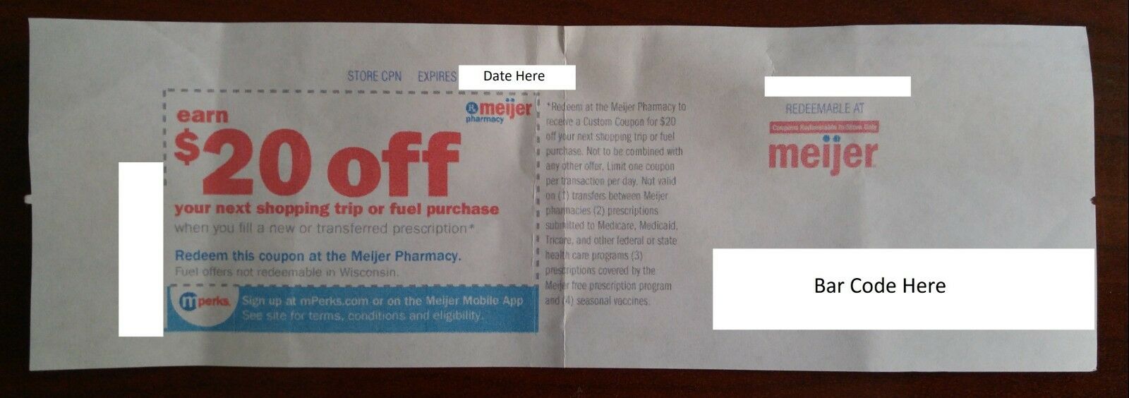 Meijer Pharmacy $20 Coupon With New or Transferred Prescription, Exp 03/24/19