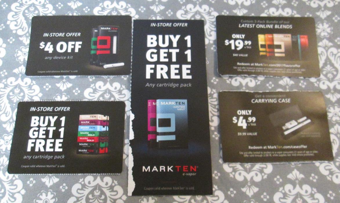 Lot of MarkTen (3) Coupons and (2) Online Offers Read for all EXP Dates