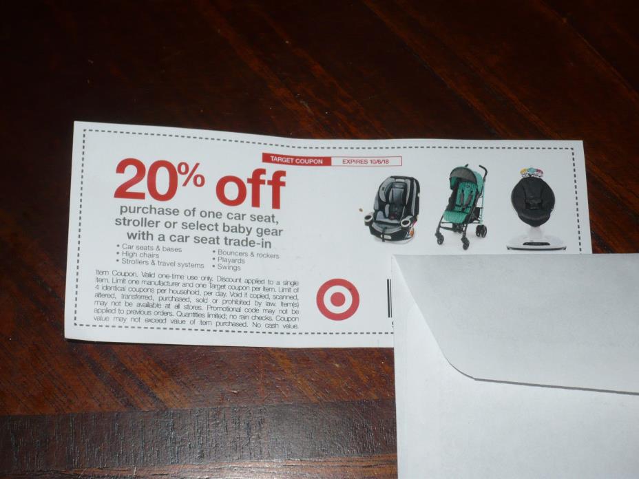 Target Coupon 20% Off Car Seat, Stroller, or Select Baby Gear - in store/online!