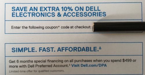 Dell 10% Off Coupon On Dell Electronics & Accessories - Exp 02/16/18