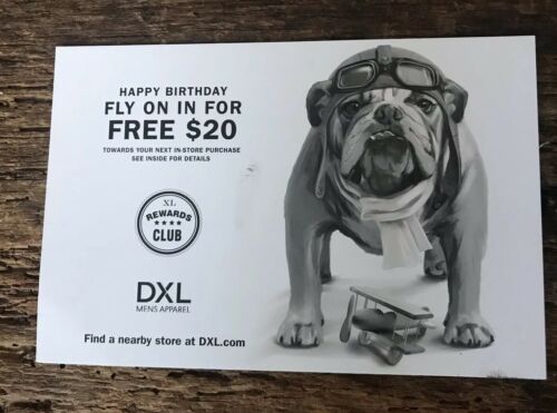 $20 DXL, Casual Male XL, and Rochester gift card exp  Mar 31 2019 IN STORE ONLY