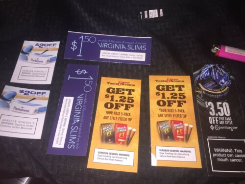 Cigarette Coupons- 7 Coupons! - Any Style $11+ Savings