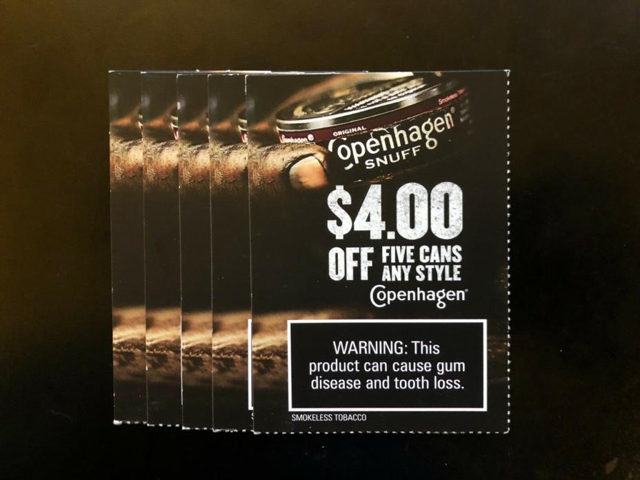 Copenhagen Coupons: (5) $4.00 off Five Cans! $20.00 in Savings!