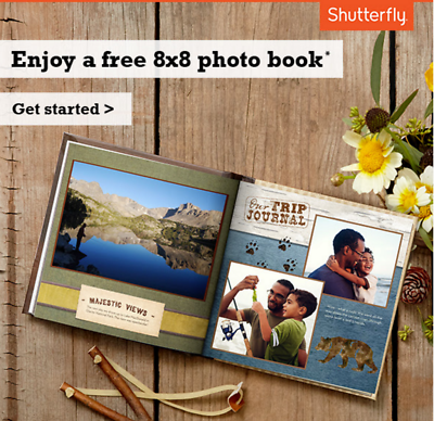 Shutterfly 8x8 Hard Cover Photo Book - just pay S&H!  (exp. 3/31/19)