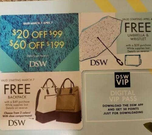 DSW Coupon $20 Off Purchase Of $49 Expires 4/7, Plus Other Coupons See Photos