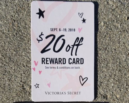 1 Victoria’s Secret $20 Off $50 Fall Reward - Use Online 9/19