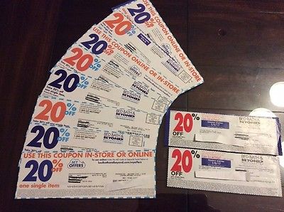 10 BED BATH AND BEYOND COUPONS 20% off single item- All Expired