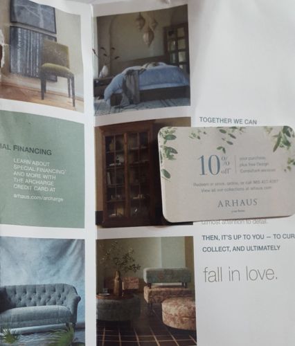 Arhaus 10% off purchase + Design Consultant Services Coupon