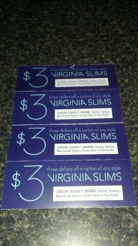 4($3 off a carton) Virginia Slims $12 value