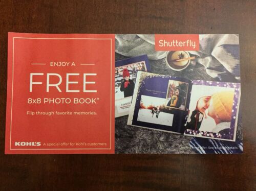 Shutterfly 8x8 photo book Coupon - Expires 3/31/20