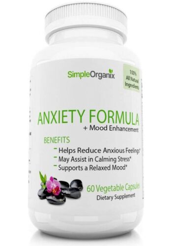 SimplyOrganix Anxiety Formula + Mood Enhancement 60 Veg Capsules