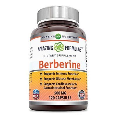 Amazing Formulas Berberine 500mg 120 capsules - Supports Immune Function, Glucos