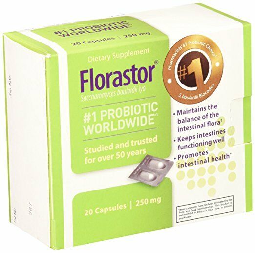 Florastor #1 Probiotic 250mg 20ct Intestinal Health Support EXP 10/17