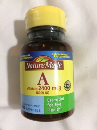 Nature Made Vitamin A 8000 I.U. Softgels 100 Soft Gels