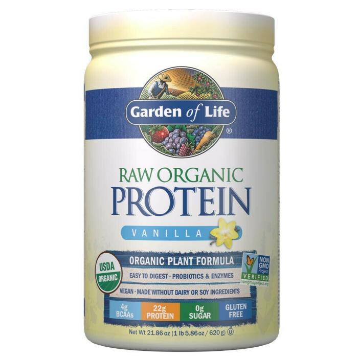 Garden of Life Raw Organic Protein Vanilla Powder, 20 Servings, Vegan,Exp 04/21+