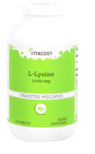 Vitacost L-Lysine 1000mg & B6 25mg 250Tablets