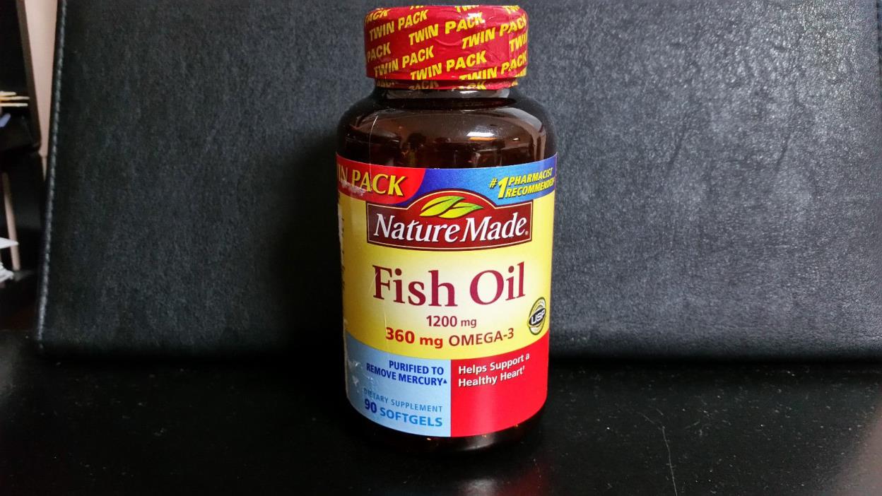 NATURE MADE  1200 mg FISH OIL with 360mg OMEGA-3 90 SOFTGELS  Exp 05/19