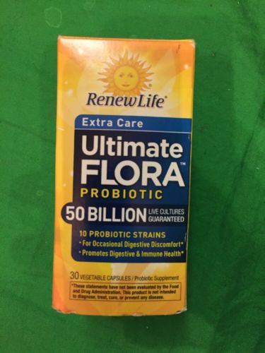 RenewLife Extra Care Ultimate Flora Probiotic 30 Billion 50 Vegetable Capsules
