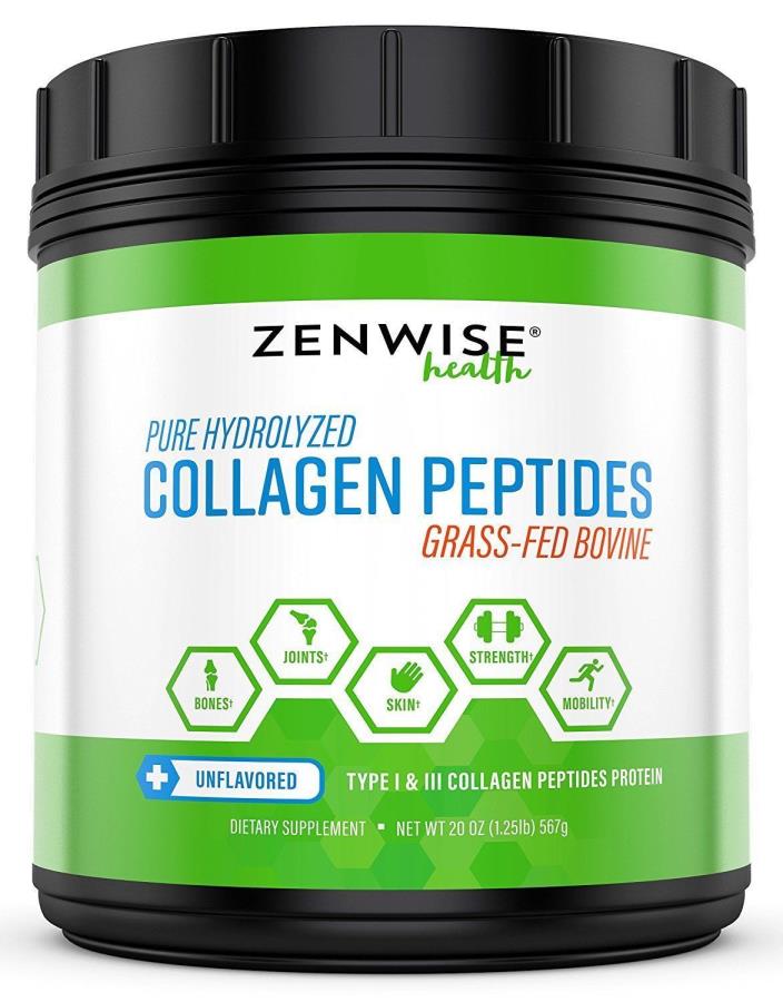 COLLAGEN PEPTIDE POWDER GRASS FED BRAZILIAN BOVINE HYDROLYZED COLLAGE BY ZENWISE