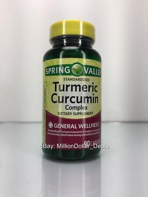 Spring Valley Standardized Antioxidant Turmeric Curcumin Complex 500 mg 90 Caps