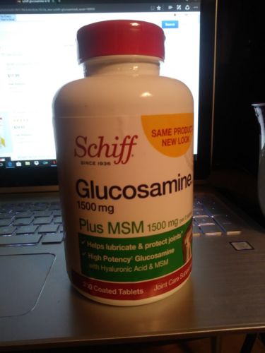 Schiff Glucosamine 1500mg Plus MSM and Hyaluronic Acid, Joint Supplement 200 ct