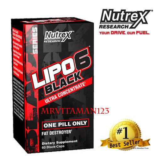 Nutrex LIPO 6 BLACK Ultra Concentrate/Weight Loss 60 Capsules NEW! Free Shipping