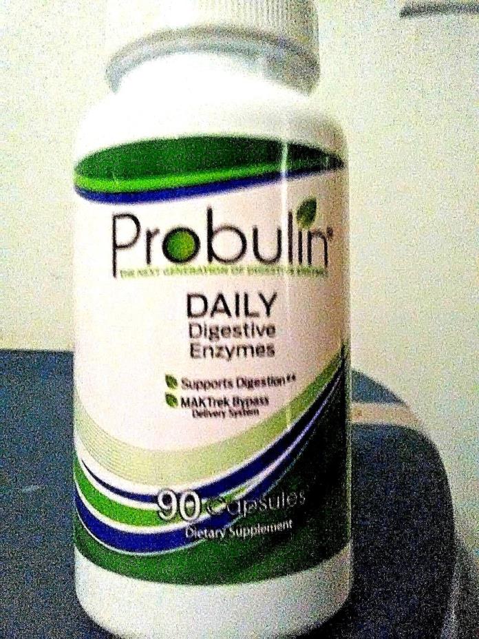 Probulin Daily Digestive Enzymes Digestion Support  90 Capsules, Non-GMO.