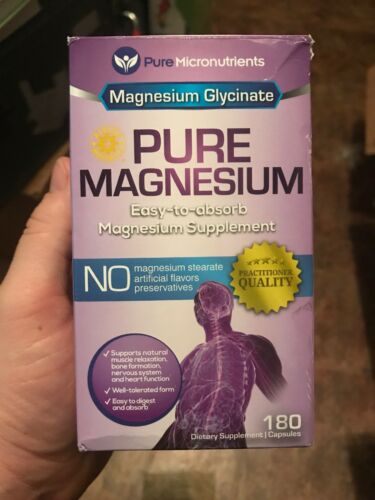 Pure Micronutrients Magnesium Glycinate Supplement (Chelated) 200mg, 180 Count
